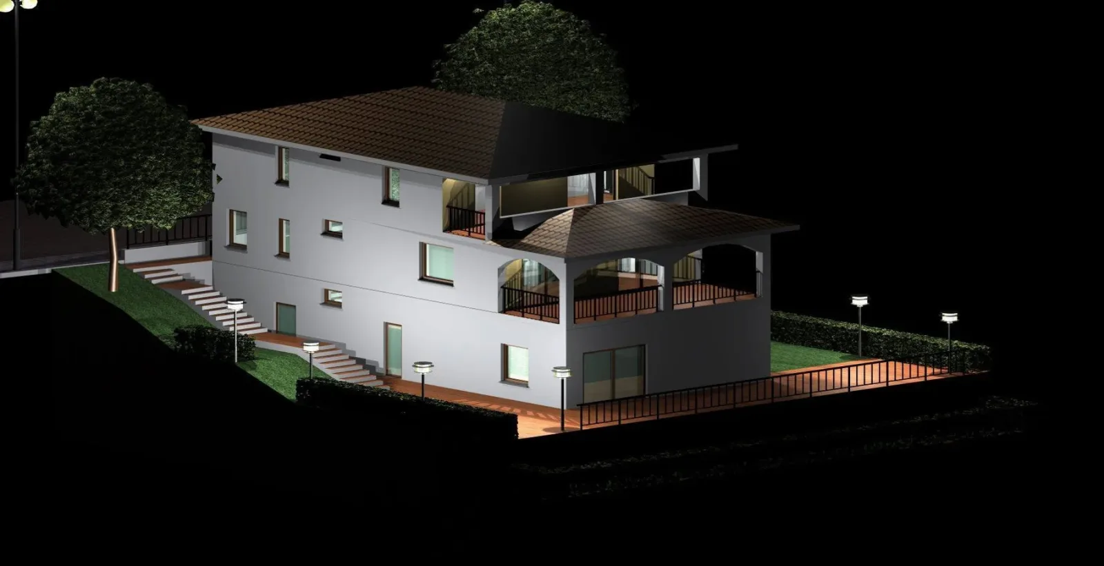 Villino unifamiliare · 2011 · visualizzazione 3D 3