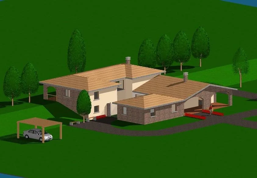 Villetta unifamiliare a Ozieri · visualizzazione 3D 1