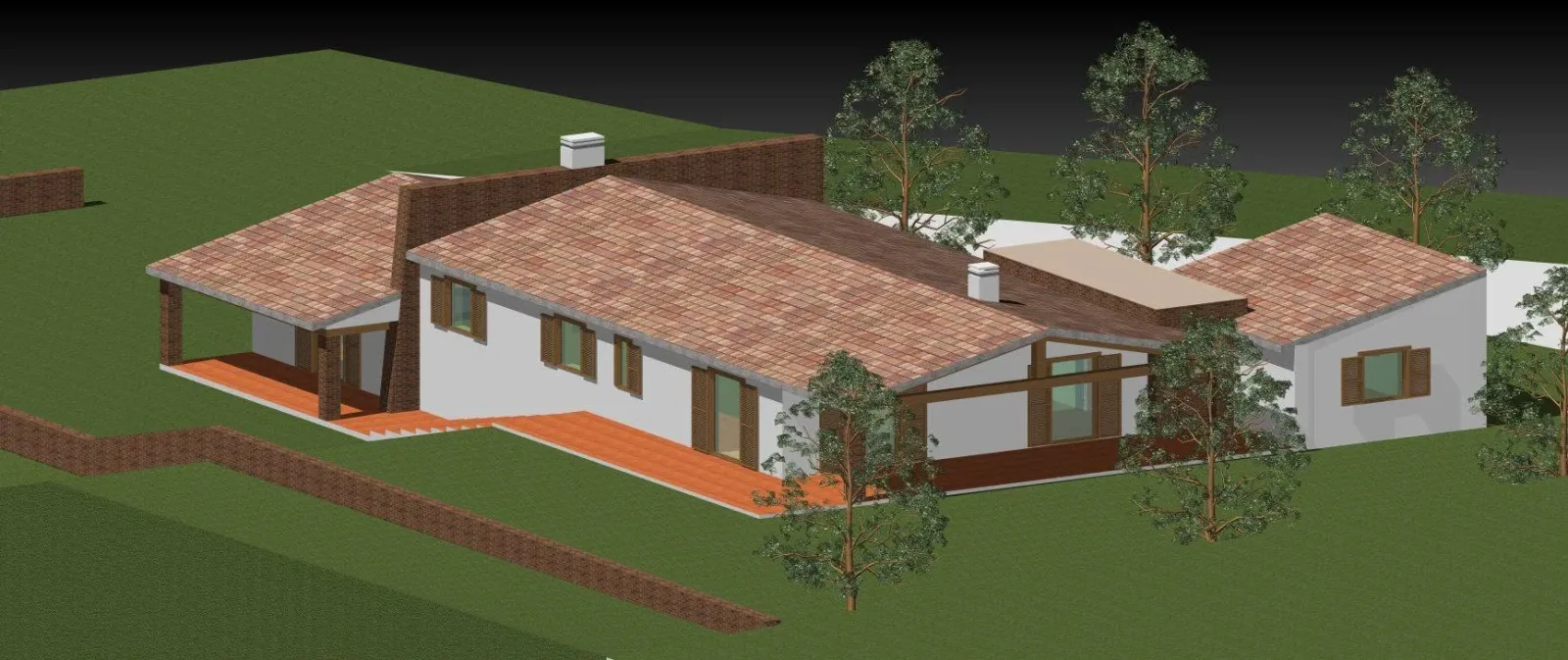 Villino nell’agro di Ozieri · visualizzazione 3D 1